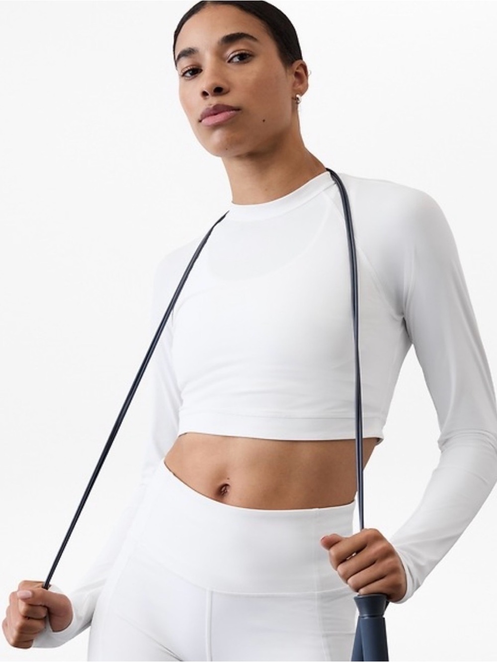 Athleta Crosstrain Ultra Crop Top, Long Sleeve Lightweight XS/S, EUC $69 Retail
